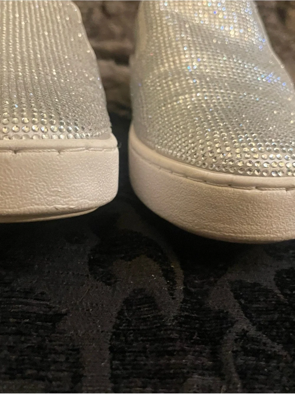 Michael Kors Silver Crystal Slip-On Sneakers